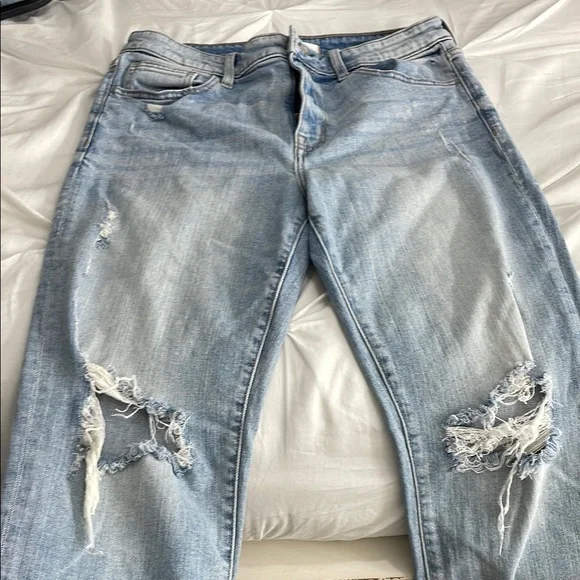 Slim Fit Blue Jeans with Faded Wash - Picture 8 of 8